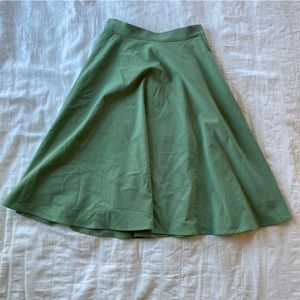 ModCloth Just This Sway A-Line Skirt Green Size S Small